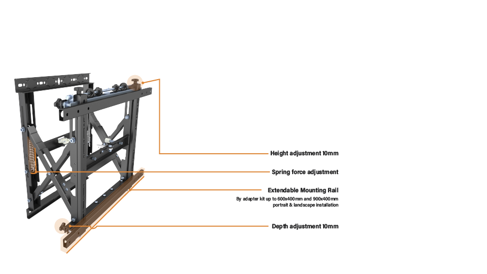  Easy-to-install video wall