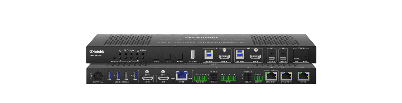  4K60 4x2 UC Switcher with Dante